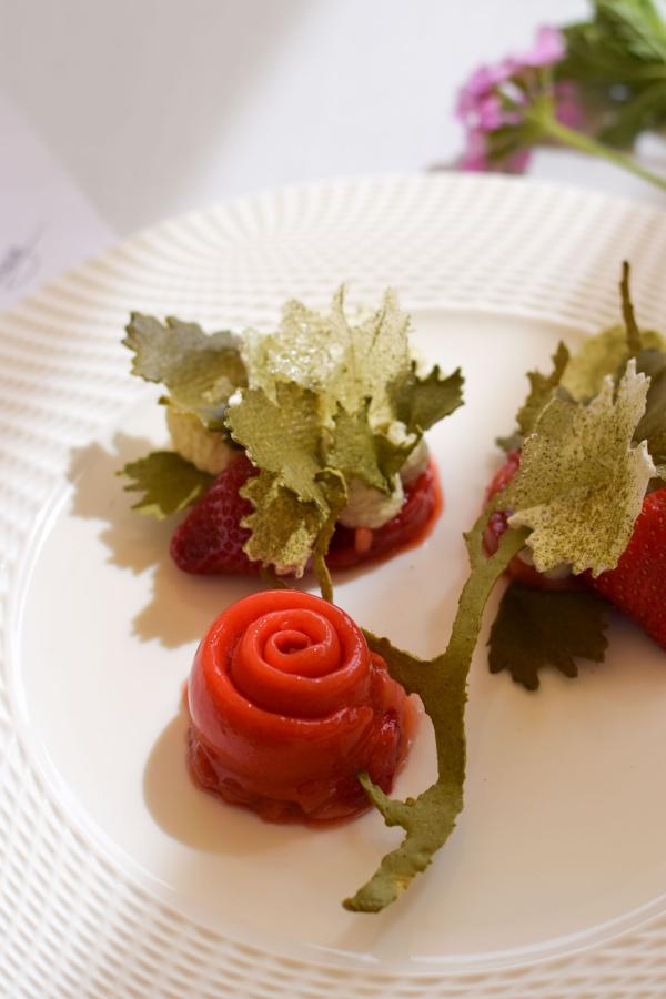 Fraise géranium à La Cabro d'Or